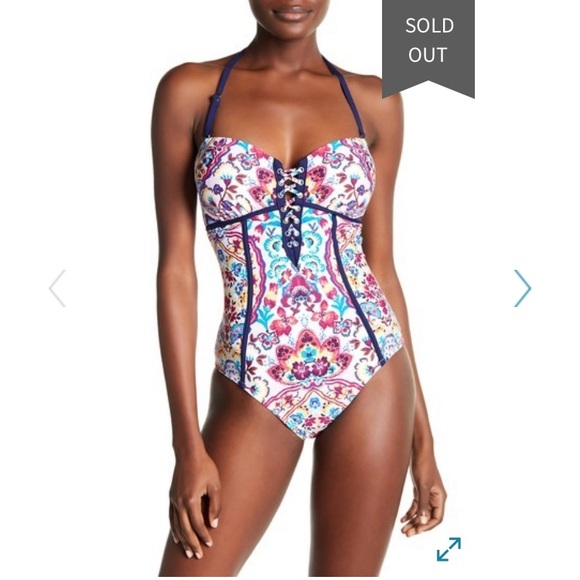 Nanette Lepore Other - Nanette Lepore festival folklore lace up bikini
